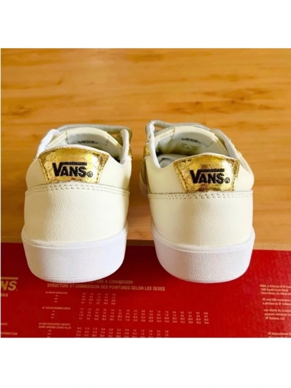 Vans Lowland Cc V (Metallic V) Marshmallow Leather Women Size 7.5 US